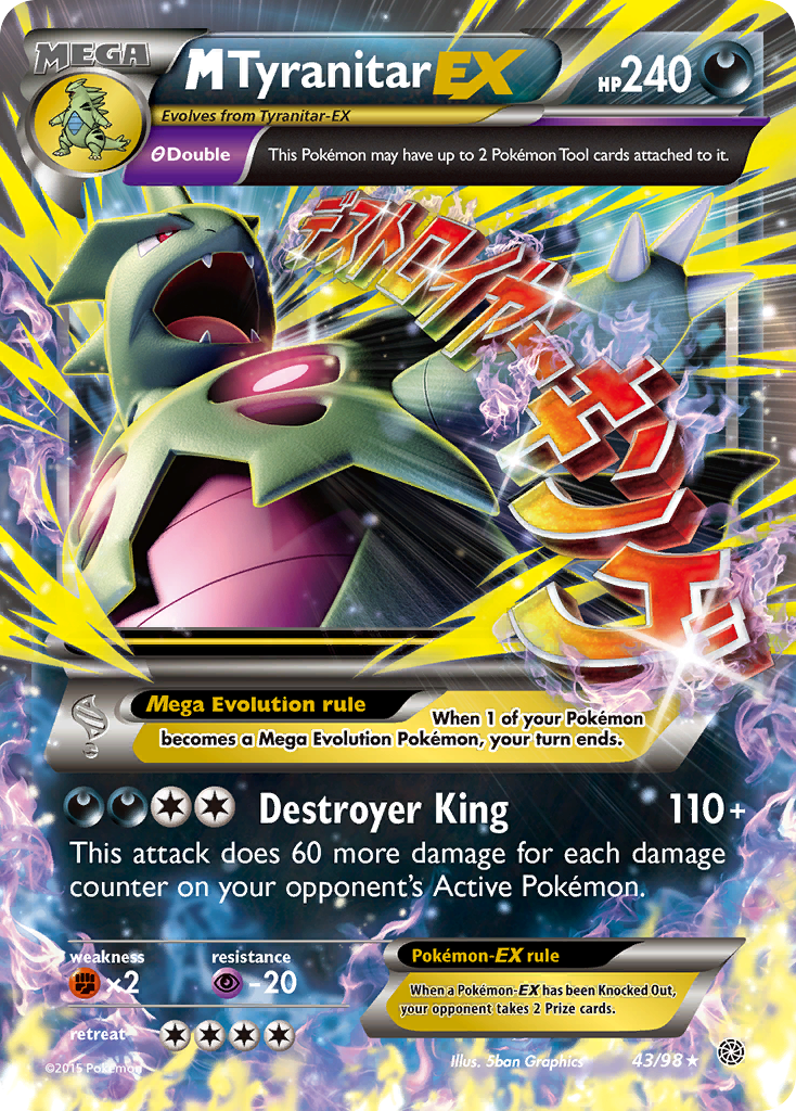 M Tyranitar-EX – Ancient Origins 43/98 Pokémon card