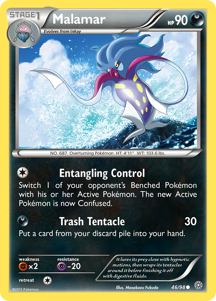 Malamar – Ancient Origins 46/98 Pokémon card