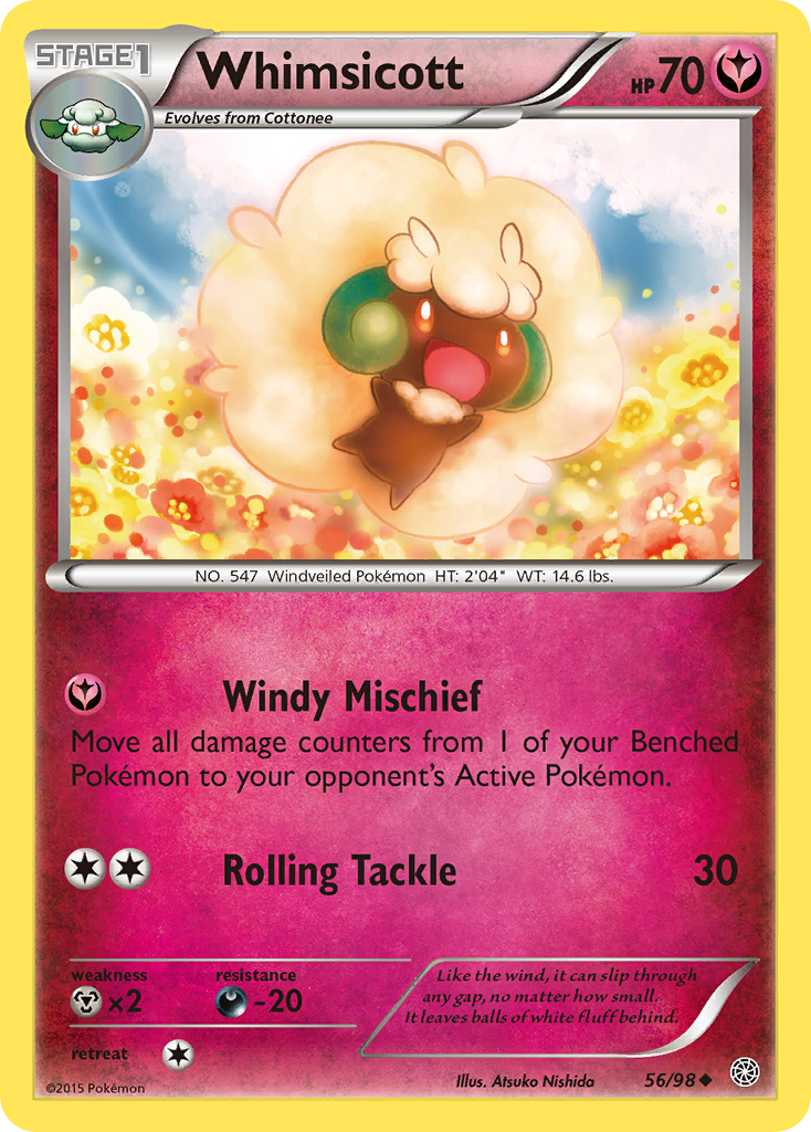 Whimsicott – Ancient Origins 56/98 Pokémon card