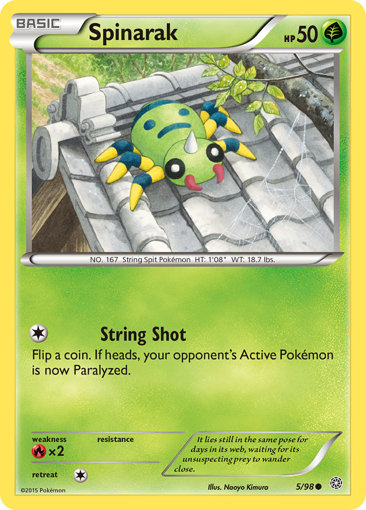 Spinarak – Ancient Origins 5/98 Pokémon card