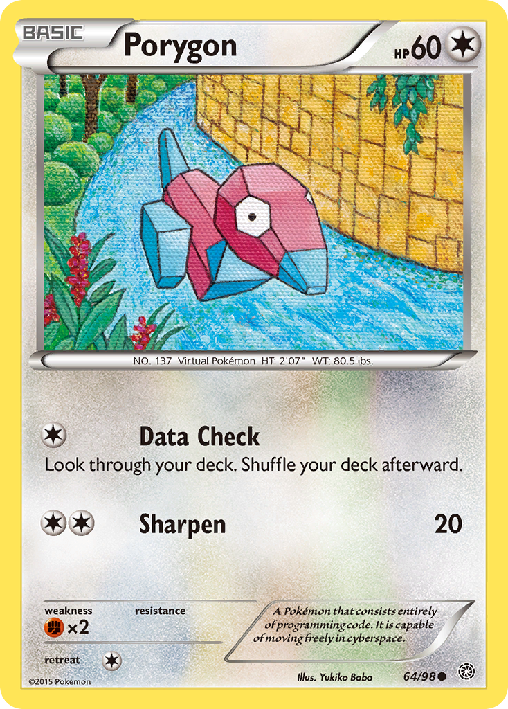 Porygon – Ancient Origins 64/98 Pokémon card