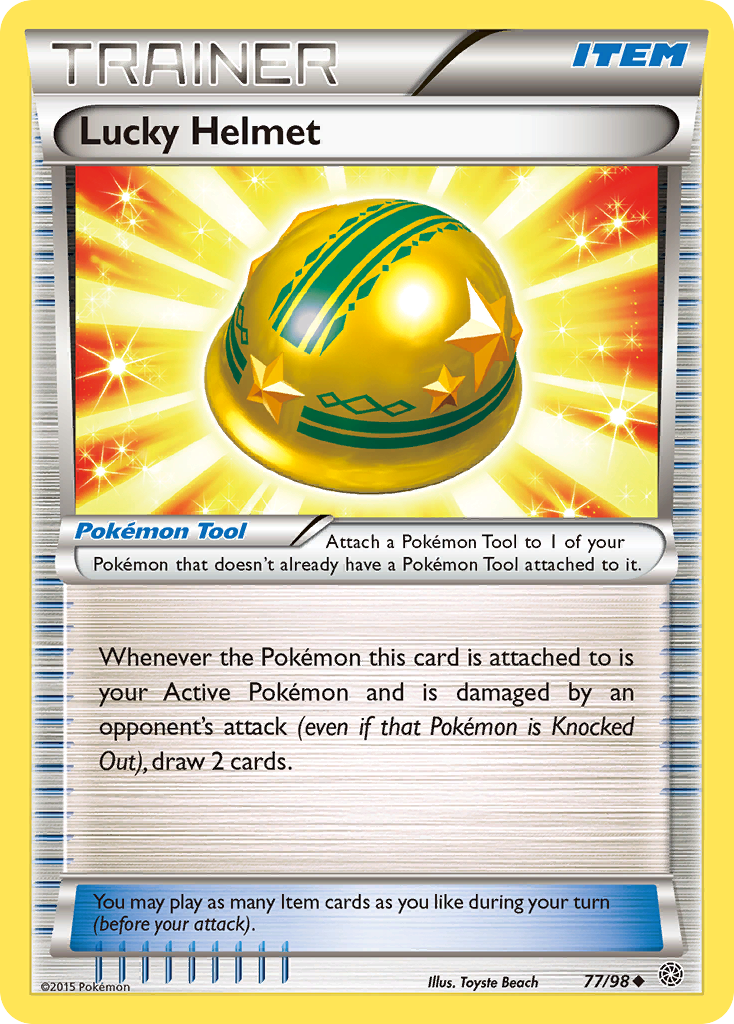 Lucky Helmet – Ancient Origins 77/98 Pokémon card