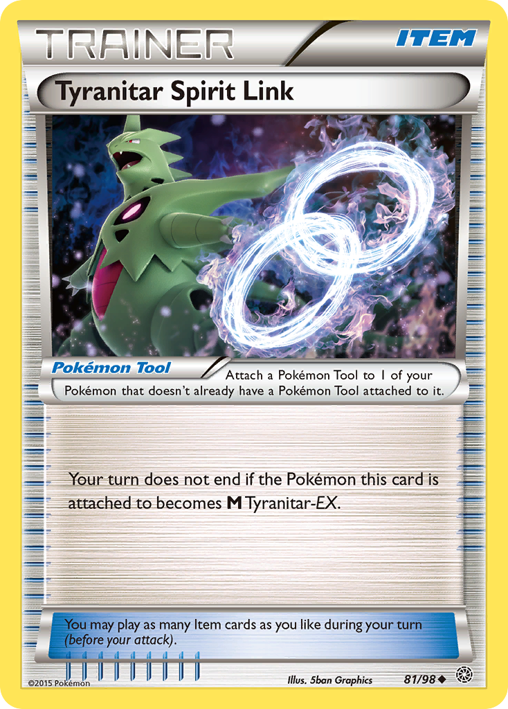 Tyranitar Spirit Link – Ancient Origins 81/98 Pokémon card