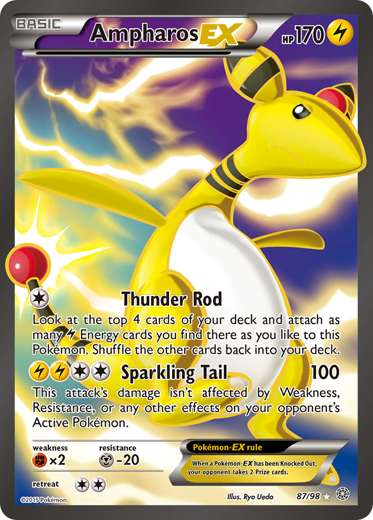 Ampharos-EX – Ancient Origins 87/98 Pokémon card