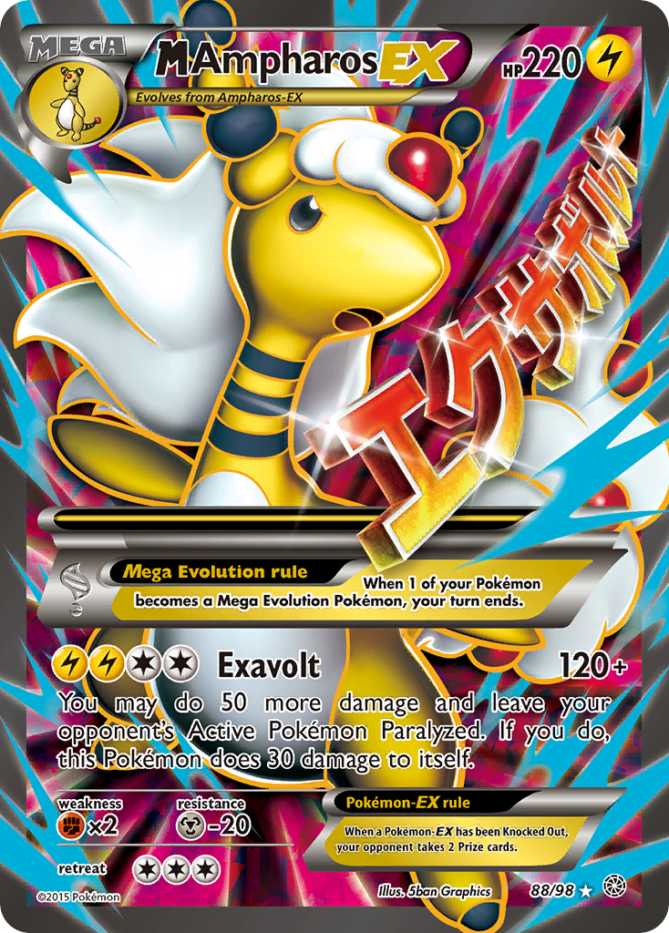 M Ampharos-EX – Ancient Origins 88/98 Pokémon card