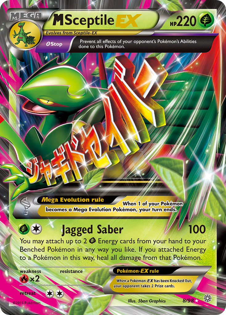 M Sceptile-EX – Ancient Origins 8/98 Pokémon card
