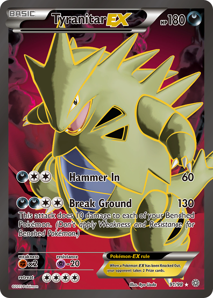 Tyranitar-EX – Ancient Origins 91/98 Pokémon card