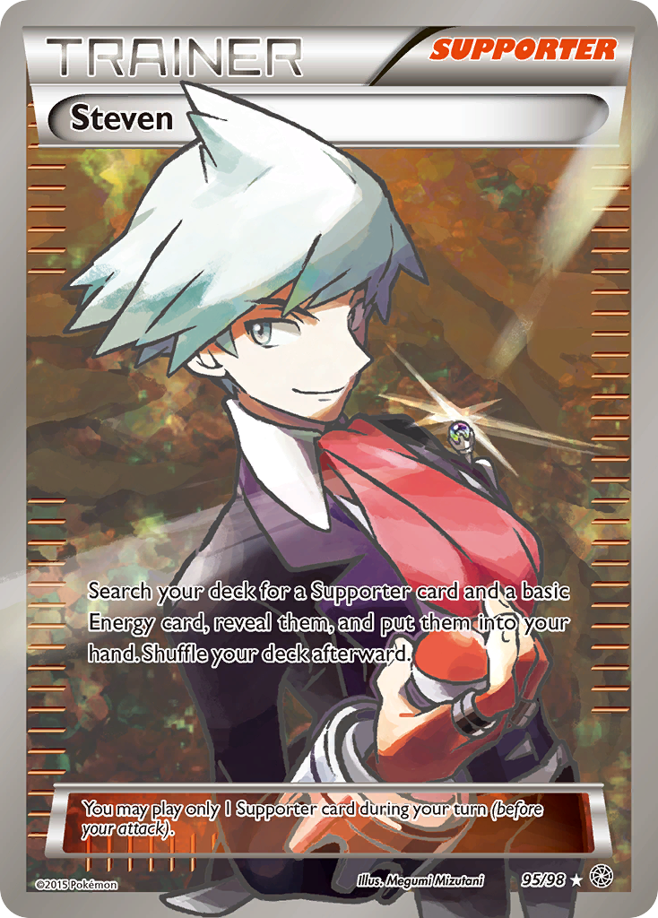 Steven – Ancient Origins 95/98 Pokémon card