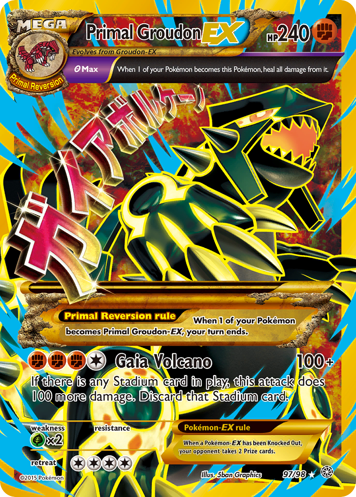 Primal Groudon-EX – Ancient Origins 97/98 Pokémon card