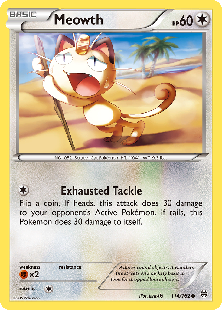 Meowth – BREAKthrough 114/162 Pokémon card