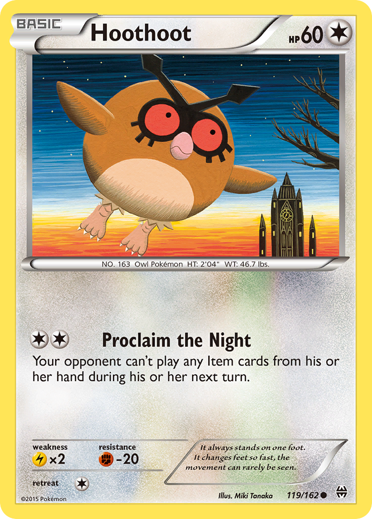 Hoothoot – BREAKthrough 119/162 Pokémon card