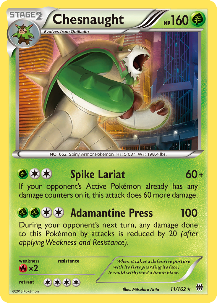 Chesnaught – BREAKthrough 11/162 Pokémon card