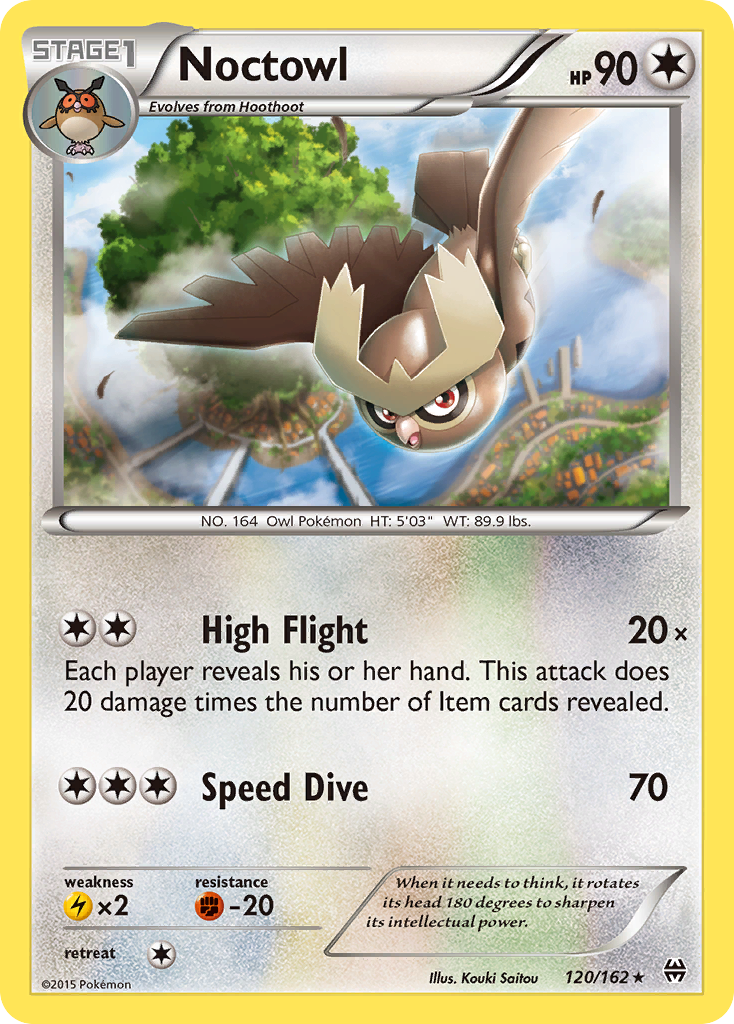 Noctowl – BREAKthrough 120/162 Pokémon card