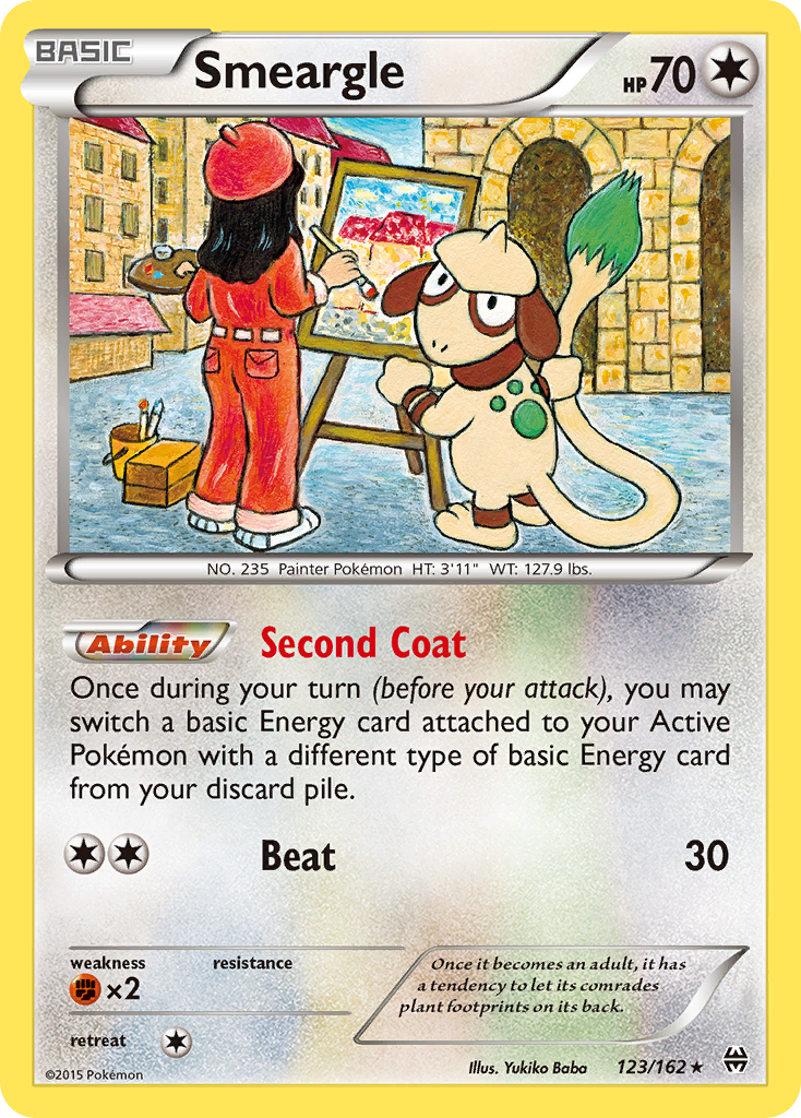 Smeargle – BREAKthrough 123/162 Pokémon card