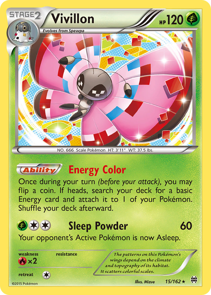 Vivillon – BREAKthrough 15/162 Pokémon card