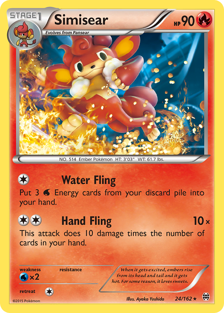 Simisear – BREAKthrough 24/162 Pokémon card