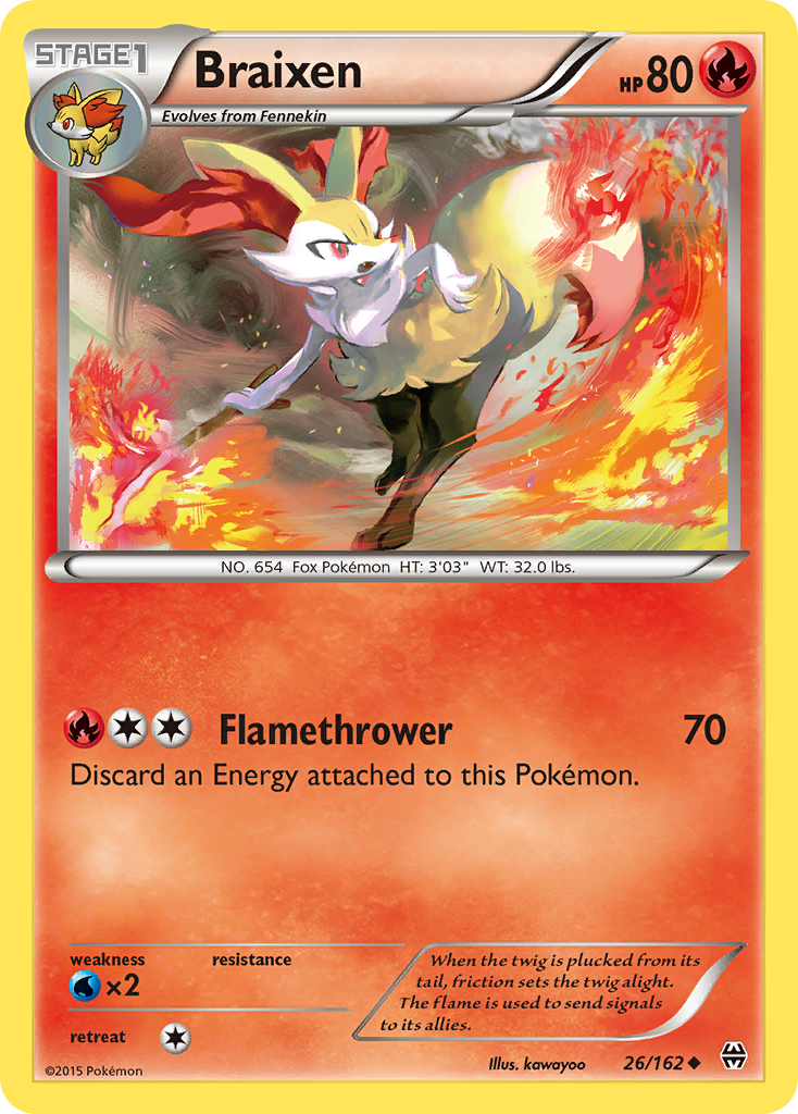 Braixen – BREAKthrough 26/162 Pokémon card