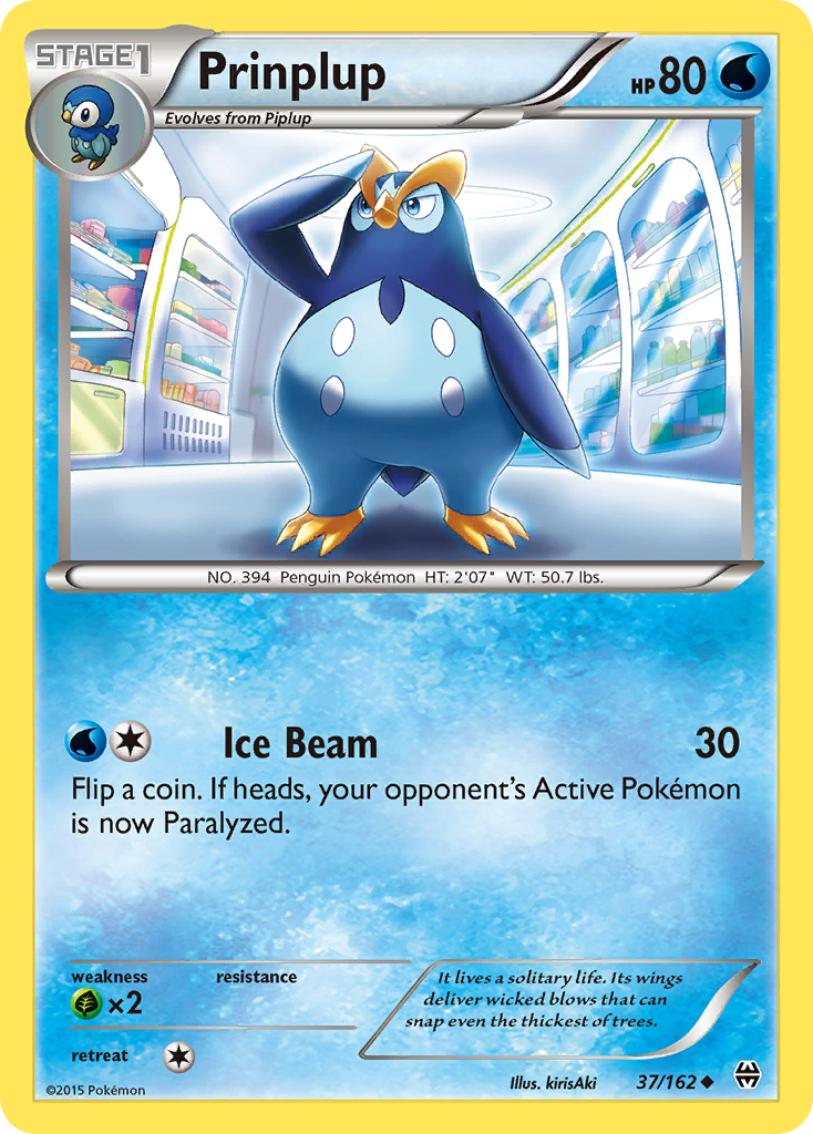 Prinplup – BREAKthrough 37/162 Pokémon card