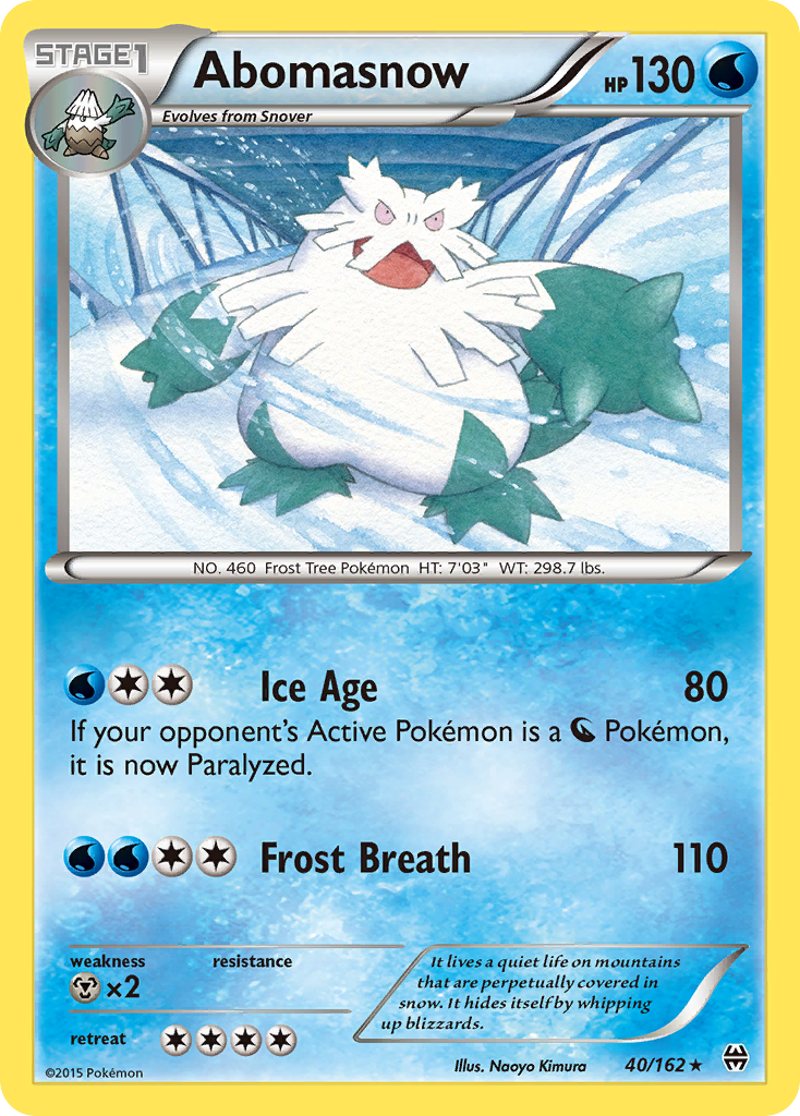 Abomasnow – BREAKthrough 40/162 Pokémon card