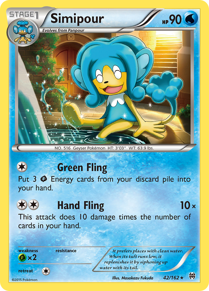 Simipour – BREAKthrough 42/162 Pokémon card
