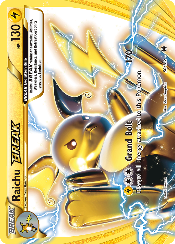 Raichu BREAK – BREAKthrough 50/162 Pokémon card