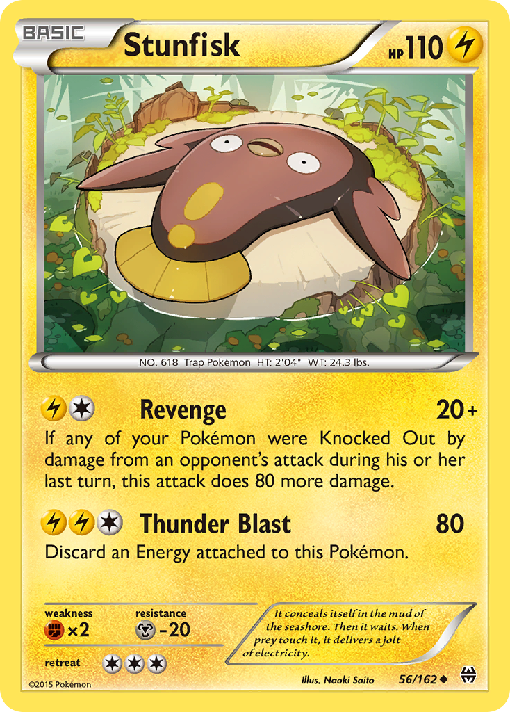 Stunfisk – BREAKthrough 56/162 Pokémon card