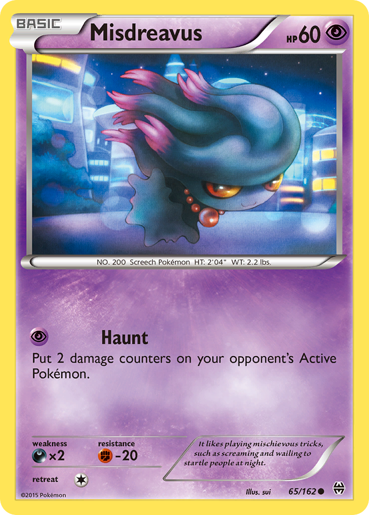 Misdreavus – BREAKthrough 65/162 Pokémon card
