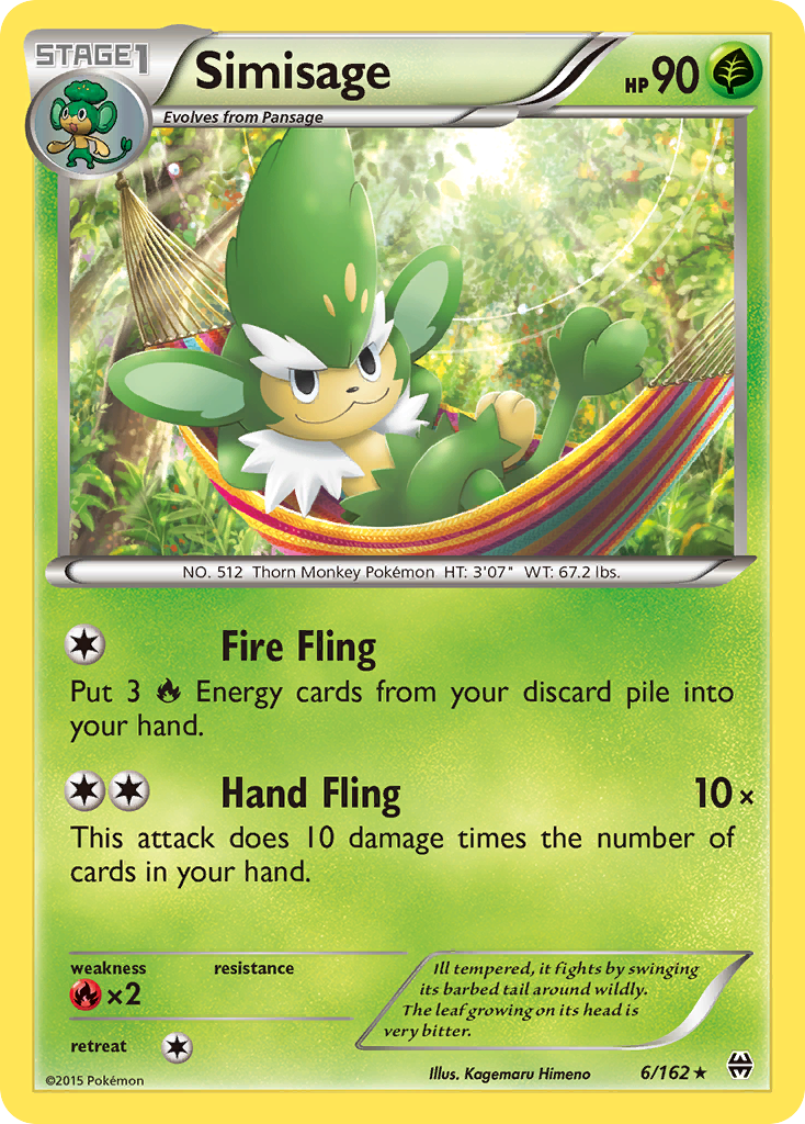 Simisage – BREAKthrough 6/162 Pokémon card