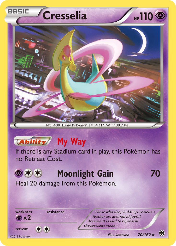 Cresselia – BREAKthrough 70/162 Pokémon card