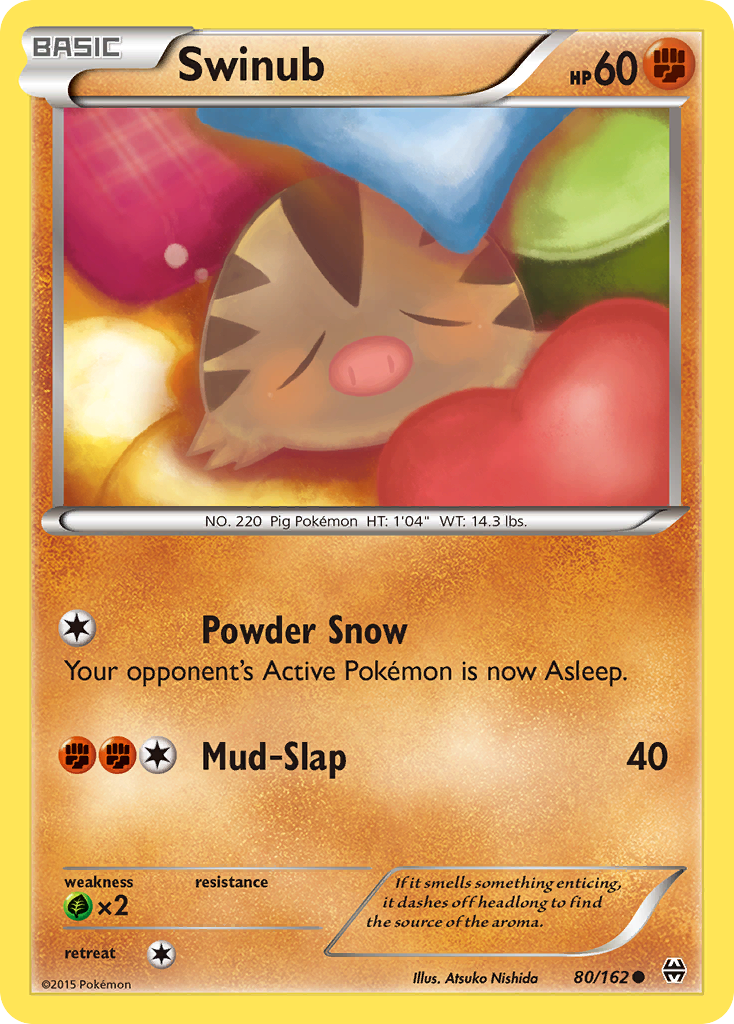 Swinub – BREAKthrough 80/162 Pokémon card