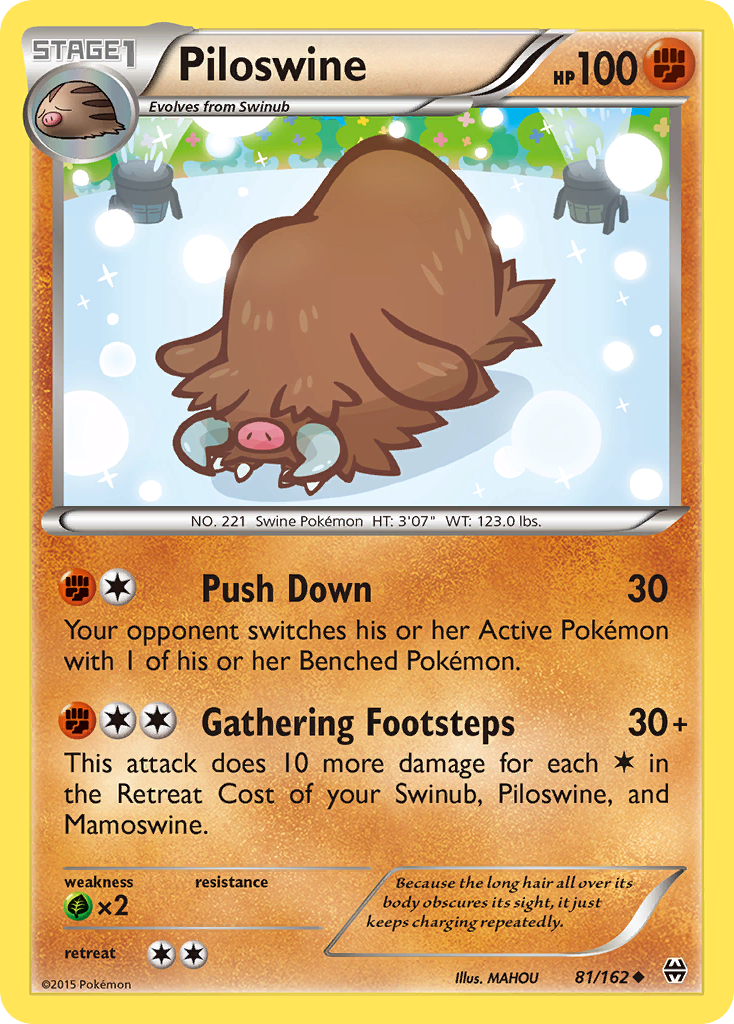 Piloswine – BREAKthrough 81/162 Pokémon card