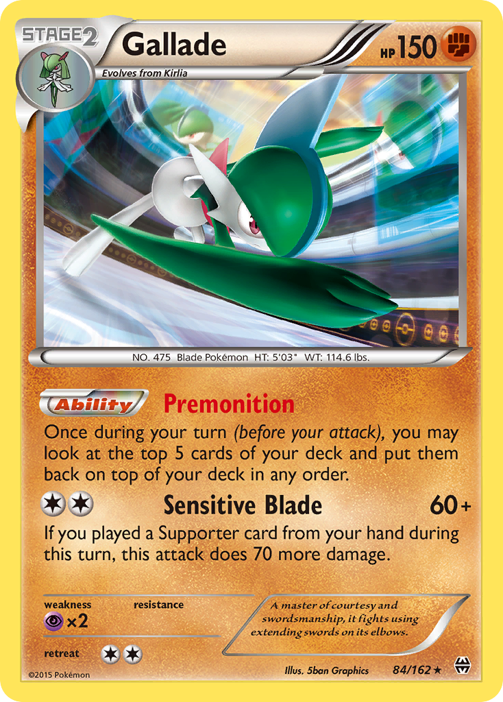 Gallade – BREAKthrough 84/162 Pokémon card