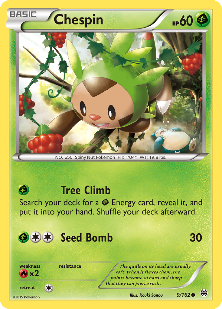 Chespin – BREAKthrough 9/162 Pokémon card