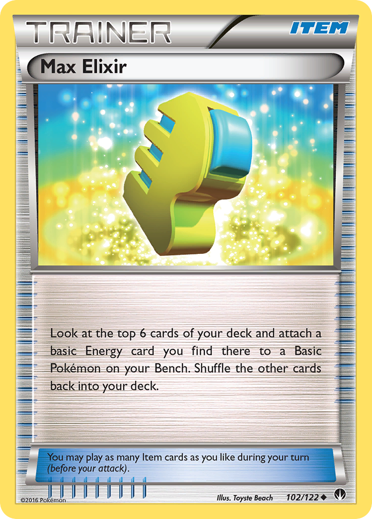 Max Elixir – BREAKpoint 102/122 Pokémon card