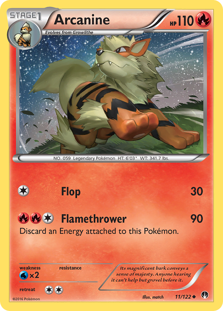 Arcanine – BREAKpoint 11/122 Pokémon card
