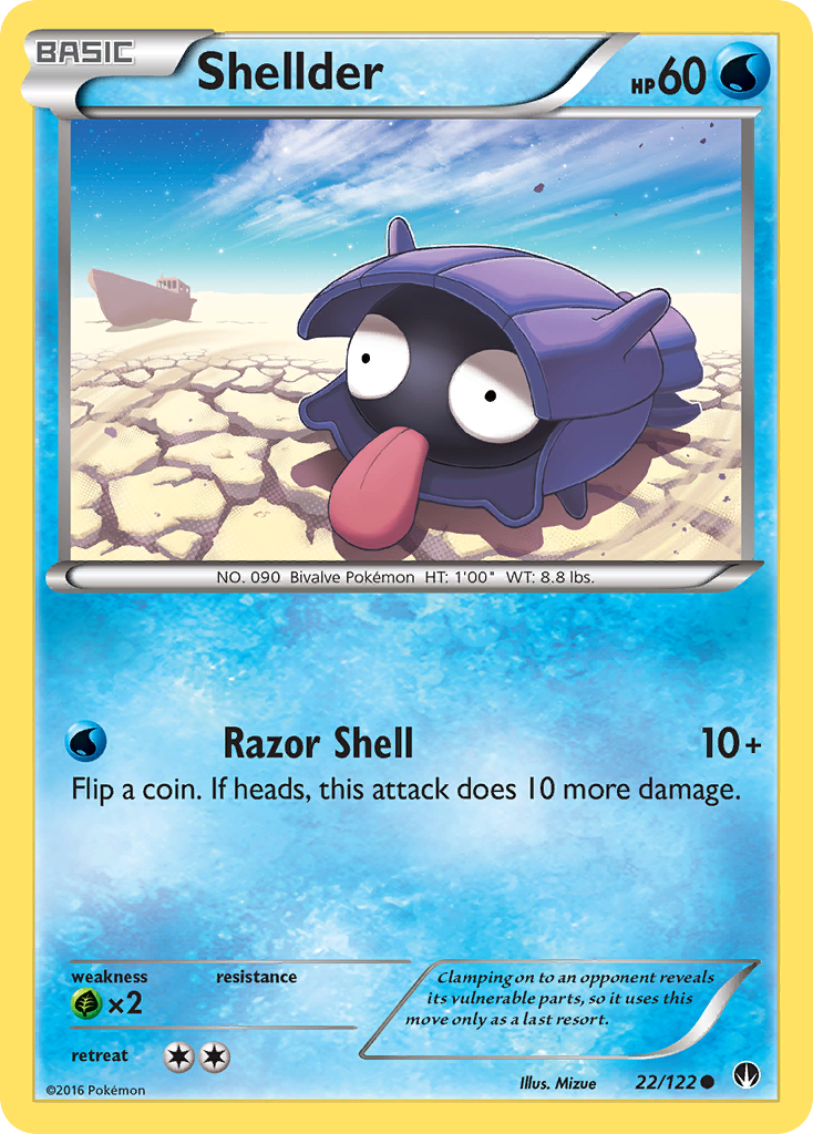 Shellder – BREAKpoint 22/122 Pokémon card