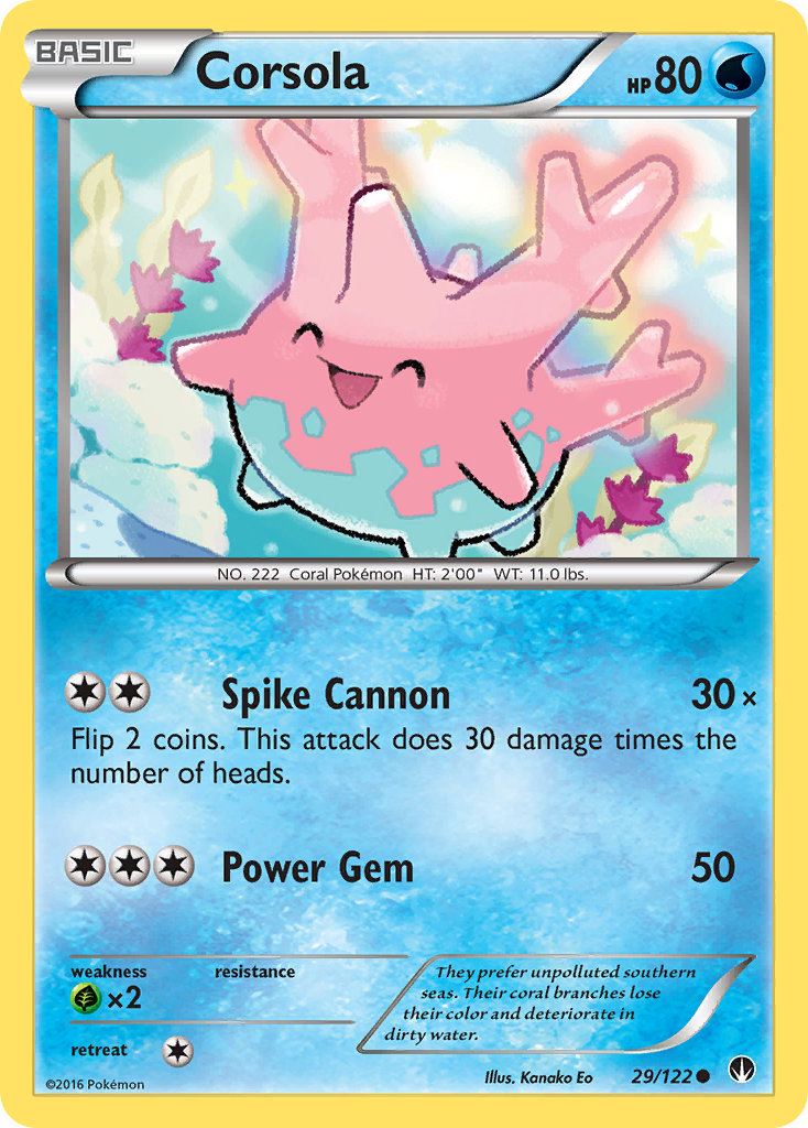 Corsola – BREAKpoint 29/122 Pokémon card