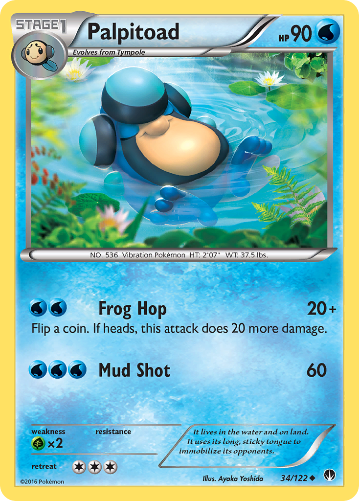 Palpitoad – BREAKpoint 34/122 Pokémon card