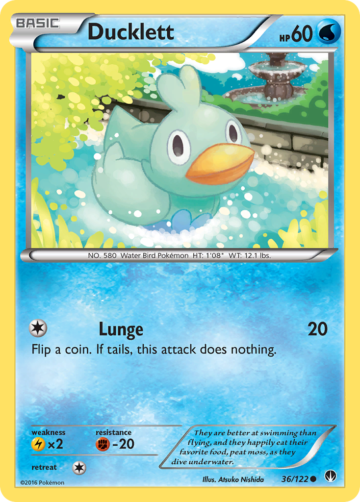 Ducklett – BREAKpoint 36/122 Pokémon card