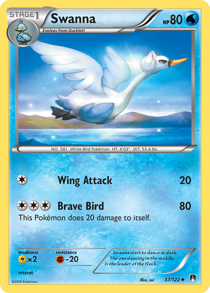 Swanna – BREAKpoint 37/122 Pokémon card