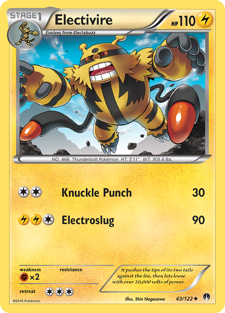 Electivire – BREAKpoint 43/122 Pokémon card