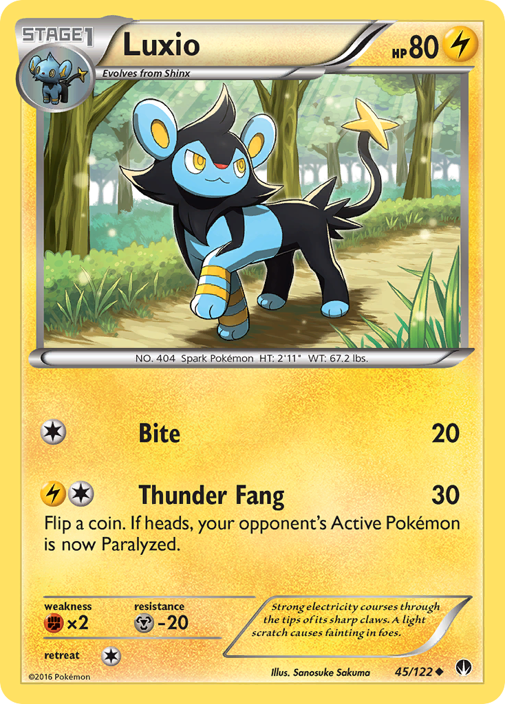 Luxio – BREAKpoint 45/122 Pokémon card
