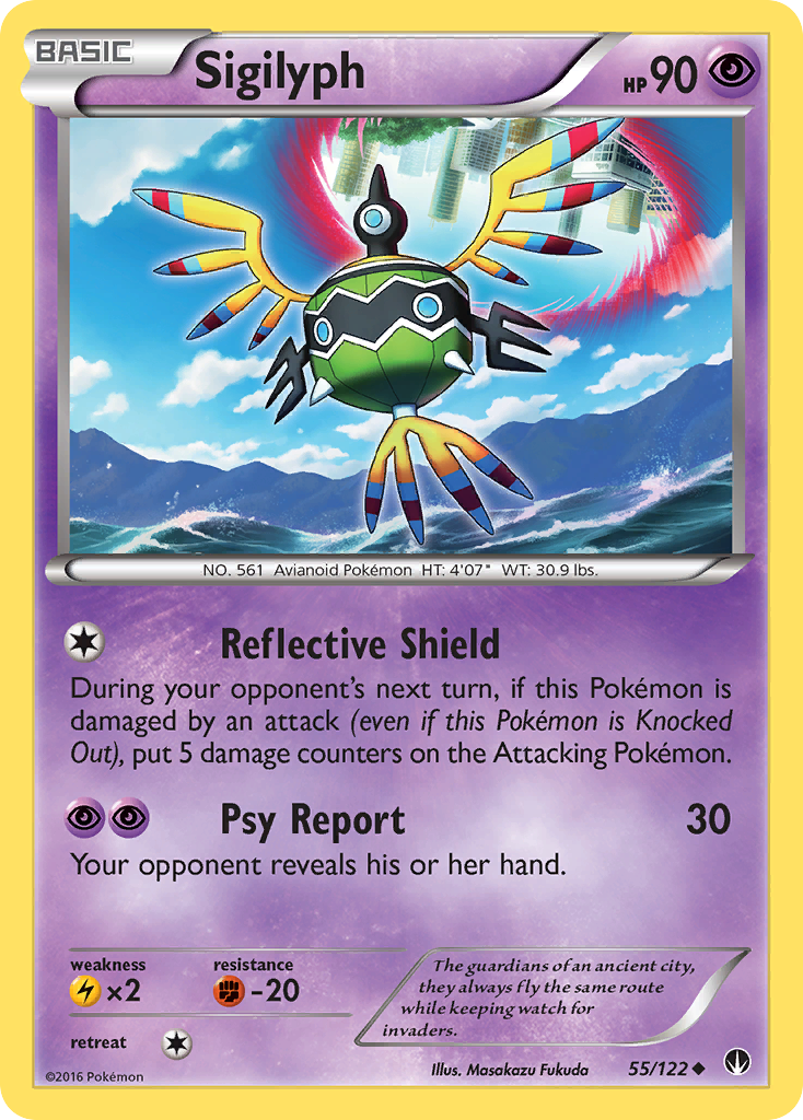 Sigilyph – BREAKpoint 55/122 Pokémon card