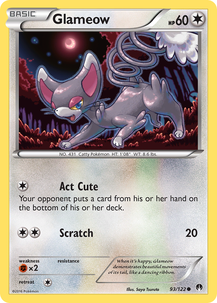 Glameow – BREAKpoint 93/122 Pokémon card