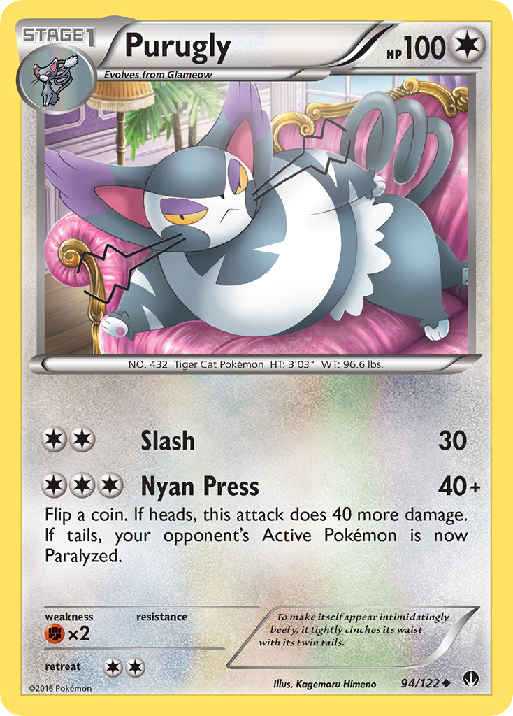 Purugly – BREAKpoint 94/122 Pokémon card