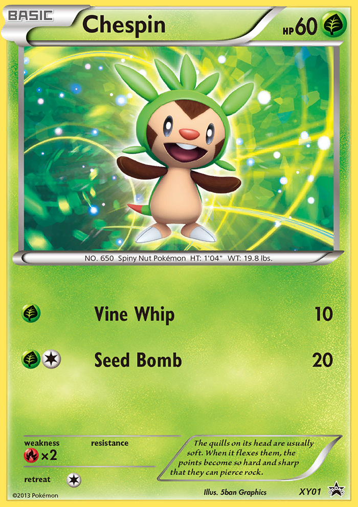 Chespin – XY Black Star Promos XY01 Pokémon card