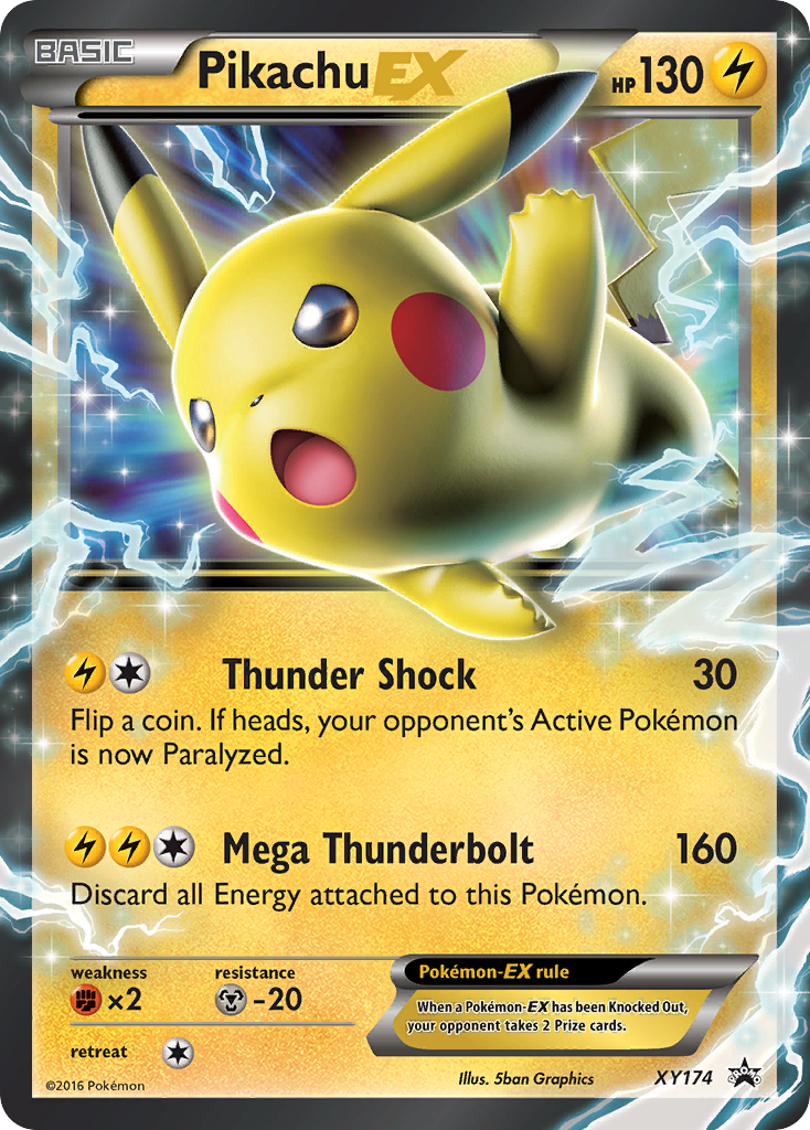 Pikachu-EX – XY Black Star Promos XY174 Pokémon card