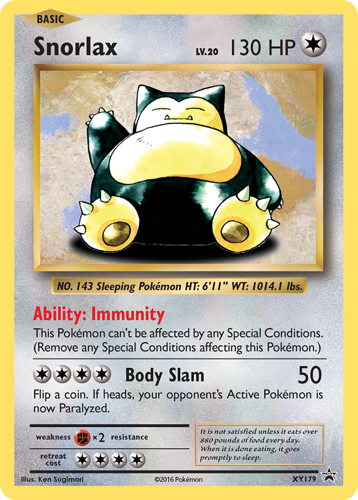 Snorlax – XY Black Star Promos XY179 Pokémon card