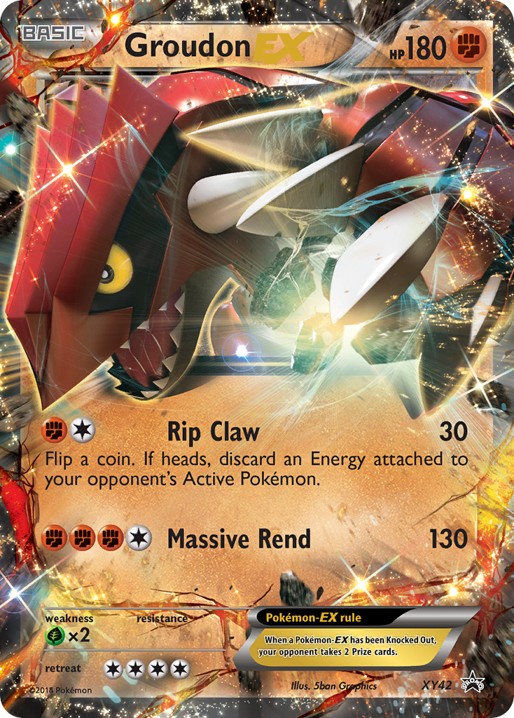 Groudon-EX – XY Black Star Promos XY42 Pokémon card