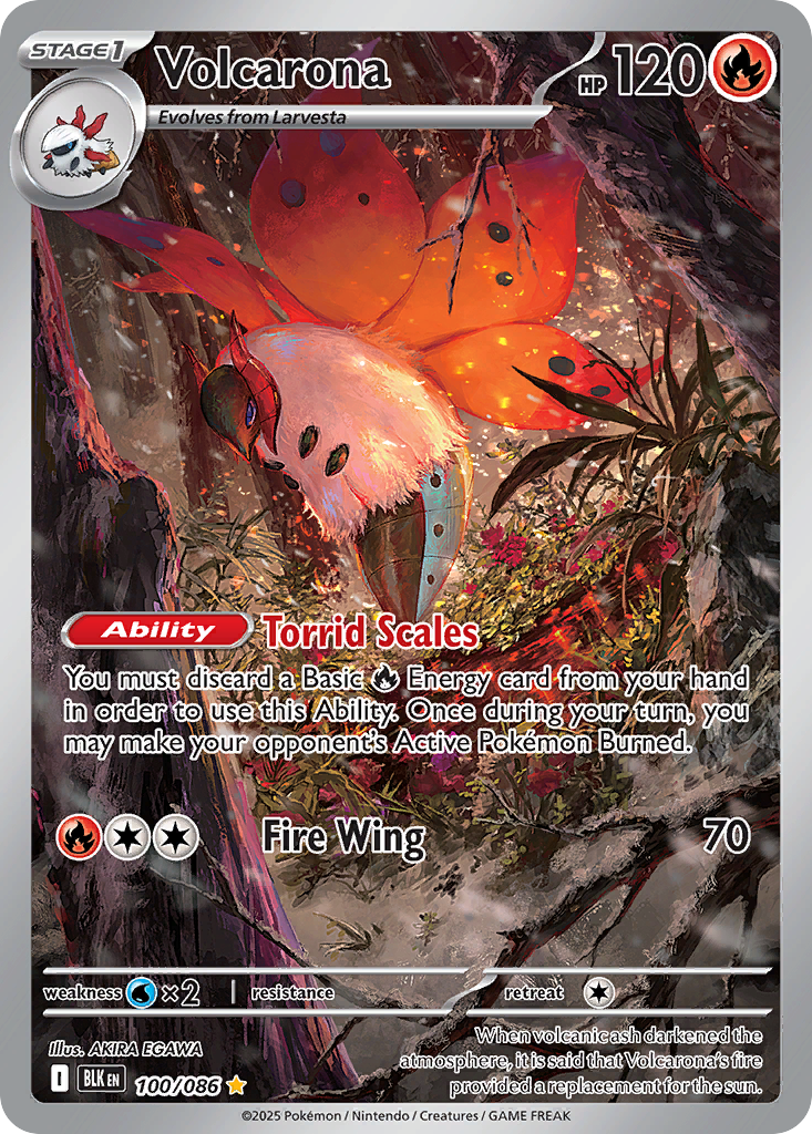 Volcarona – Black Bolt 100/086 Pokémon card